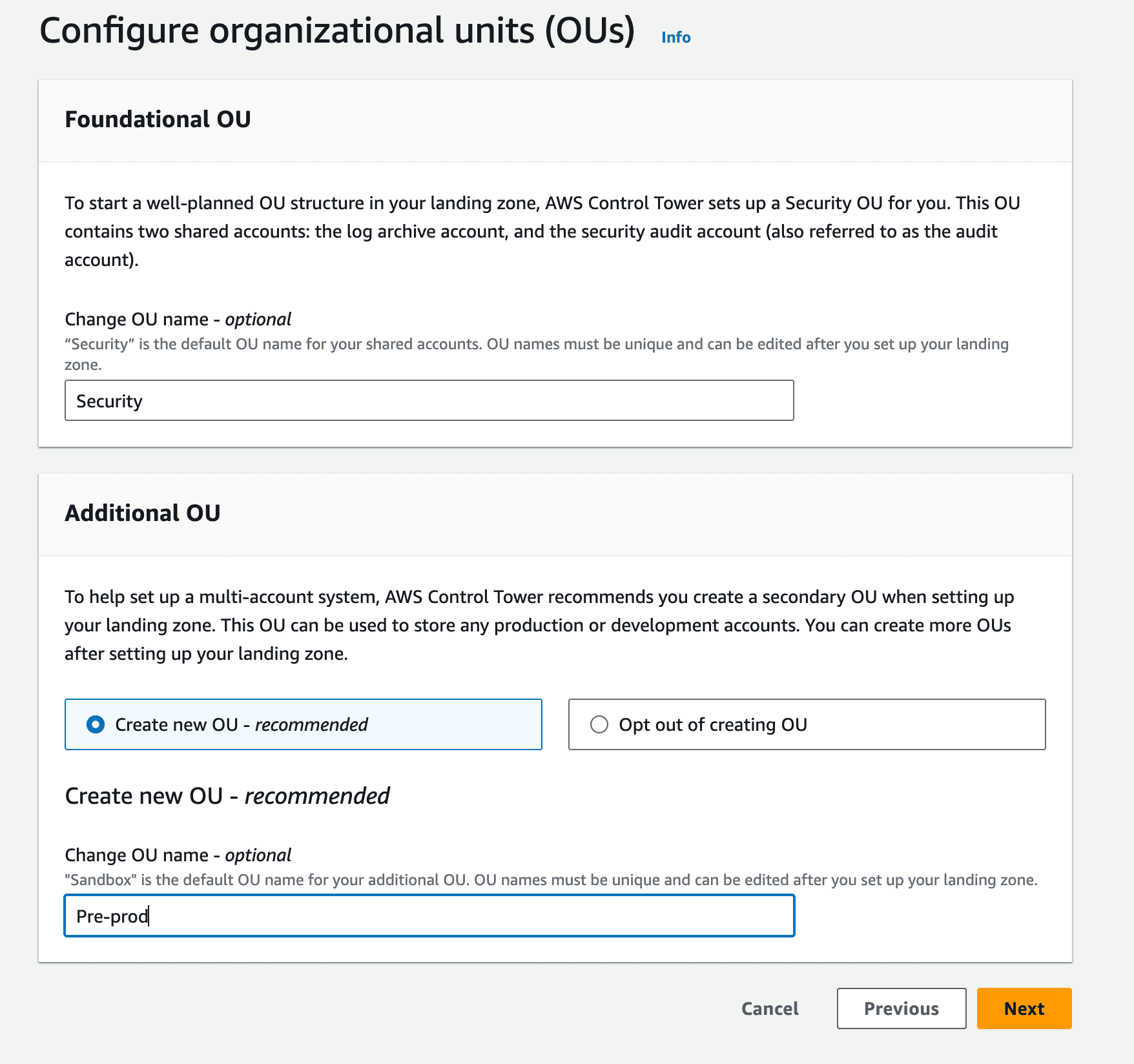 Configure Organizational Units