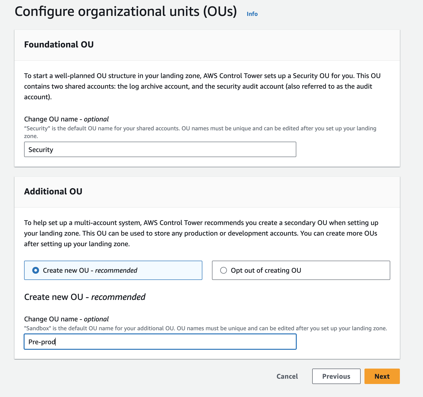 Configure Organizational Units