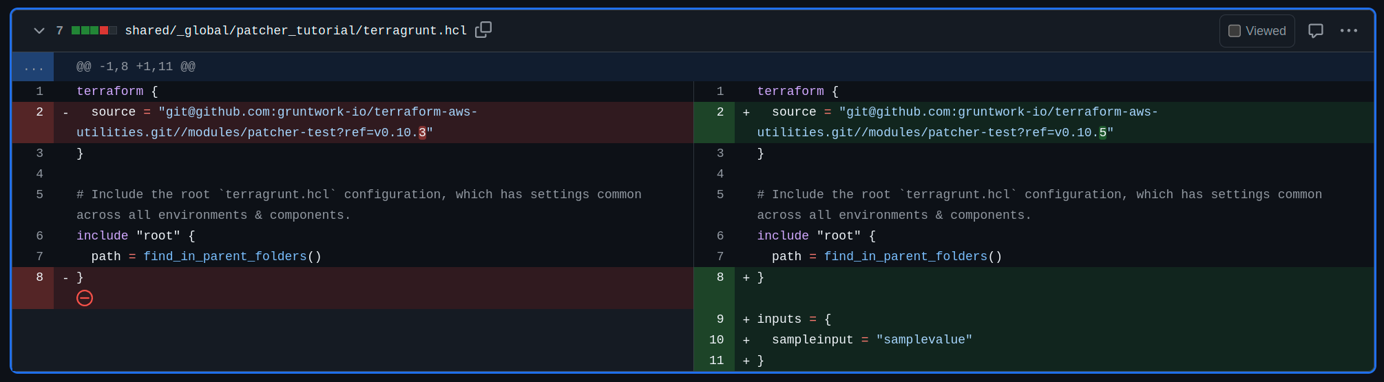 The content of the pull request, including version changes and code modifications as a result of applying patches